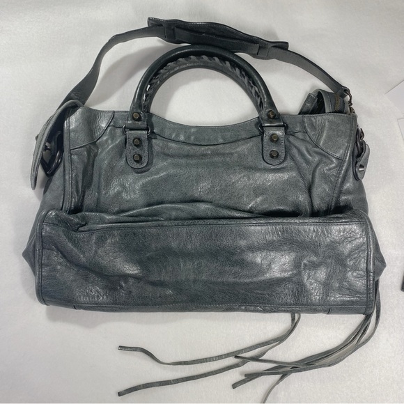 2009 Balenciaga The City Bag 115748 Anthracite 2Way Tote Lambskin - Picture 8 of 16